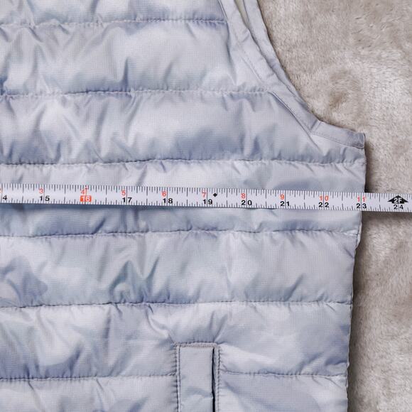 GAP Gray White Camouflage Camo Cold Control Full Zip Puffer Vest Mens Size L - Picture 5 of 10